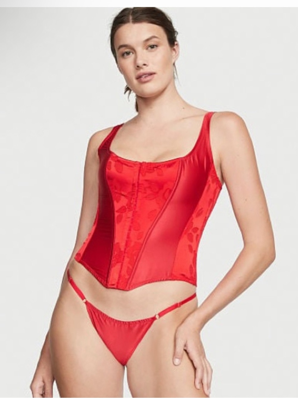 NWT Victoria's Secret Red Silk Corset - Small